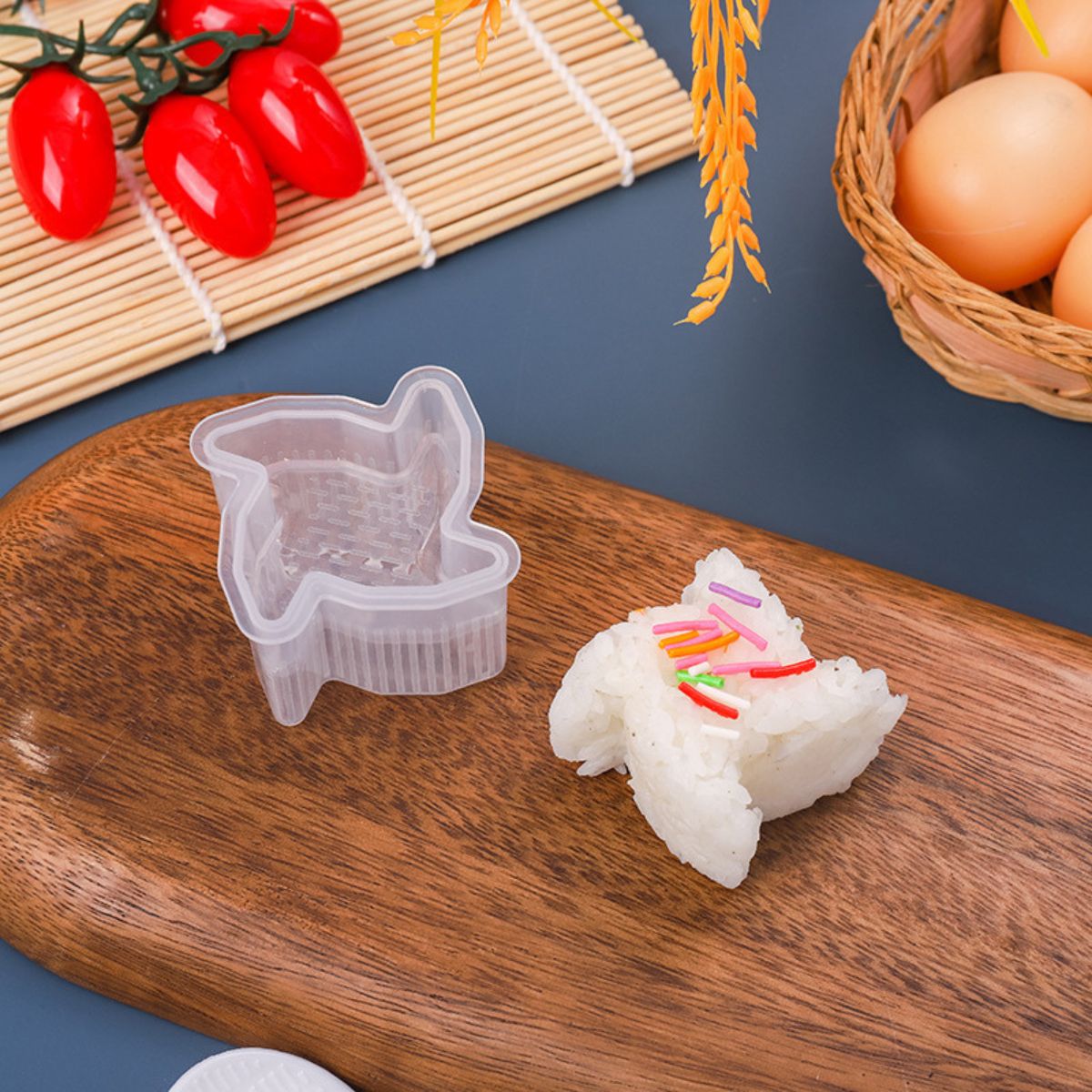 Cetakan Nasi Bento Karakter / Rice Mold Transparan BPA FREE Alat Bantu Pembentuk Onigiri Makanan Manual Press Tekan Ala Korea Jepang Sushi Maker Pencetak Anti Lengket