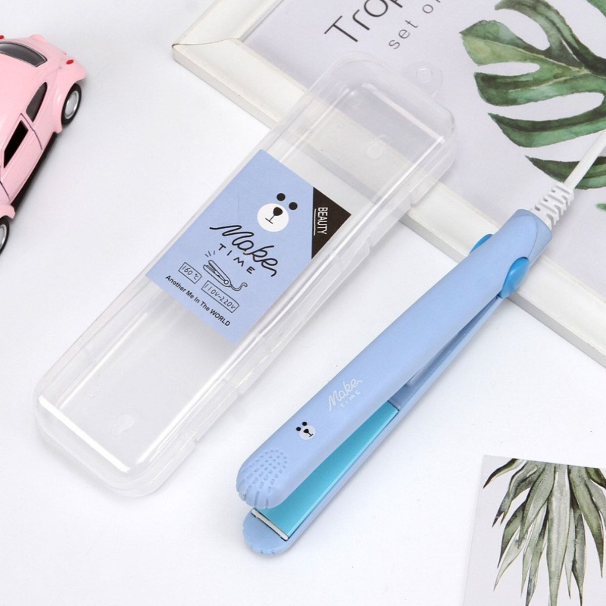 Catokan Rambut Mini Make Time Karakter 2IN1 Lurus Curly Keriting Alat Catok Kemier For Travelling