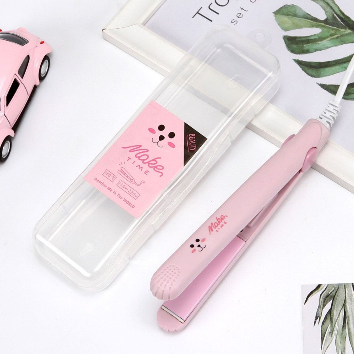 Catokan Rambut Mini Make Time Karakter 2IN1 Lurus Curly Keriting Alat Catok Kemier For Travelling