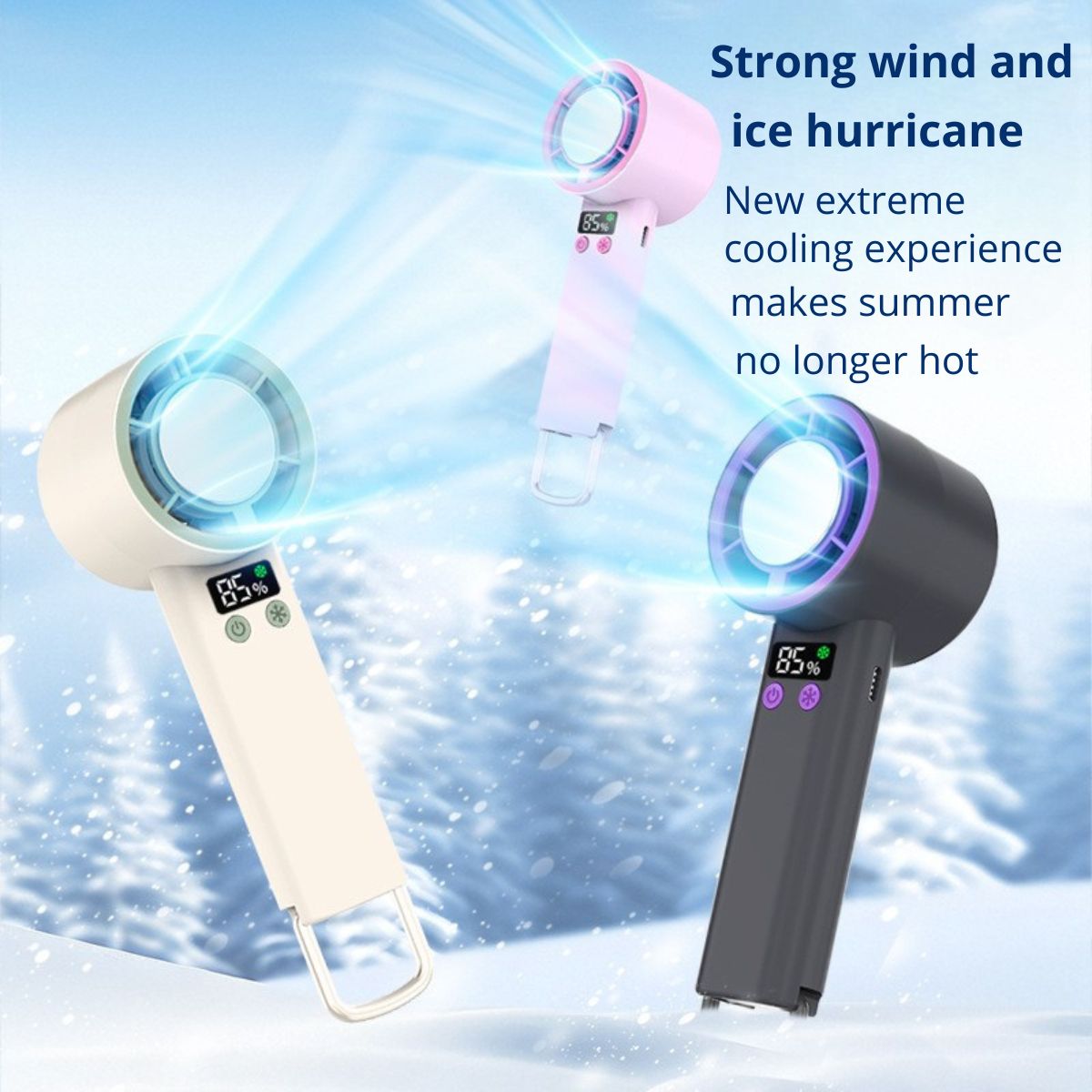 Kipas Portable Mini 100Super Speed Angin Super Kencang LED Display kipas tangan olahraga luar ruangan