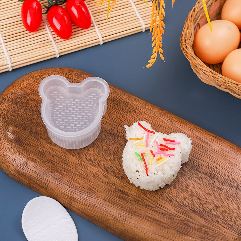 Cetakan Nasi Bento Karakter / Rice Mold Transparan BPA FREE Alat Bantu Pembentuk Onigiri Makanan Manual Press Tekan Ala Korea Jepang Sushi Maker Pencetak Anti Lengket