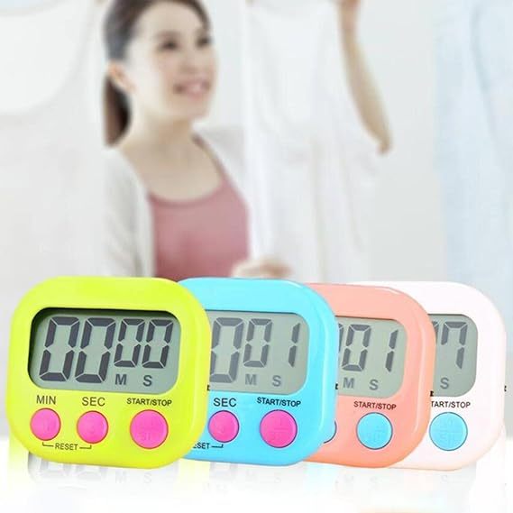 Timer Dapur Pengatur Waktu Masak Clock Stopwatch / Digital Kitchen LED Display Magnetic Alat Dapur Pengukur Timing Kematangan Memasak Merebus Oven Kue Makanan Tepat Waktu / Alarm Pengingat Belajar Olahraga Gym Berenang Lomba Hitung Mundur Multifungsi