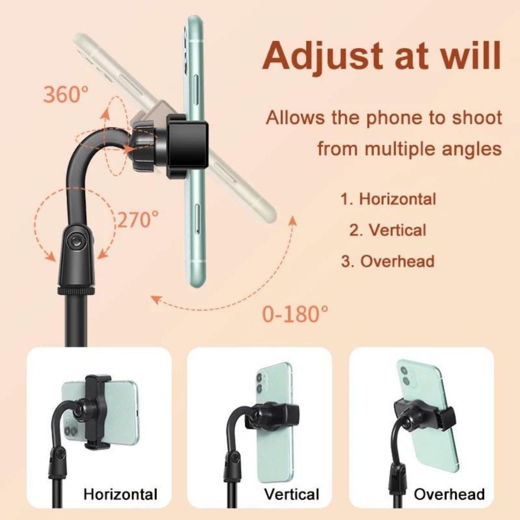 Phone Holder Universal HD-26 + Penyangga Dudukan HP 2in1 / Stand Meja HD26 Rotasi 360° Folding Desktop Support Tablet Standing Handphone Berdiri Untuk Meeting Review Vlog Live Streaming Broadcasting Nonton Drakor Dracin Dance Video Call HD 26 Super Murah