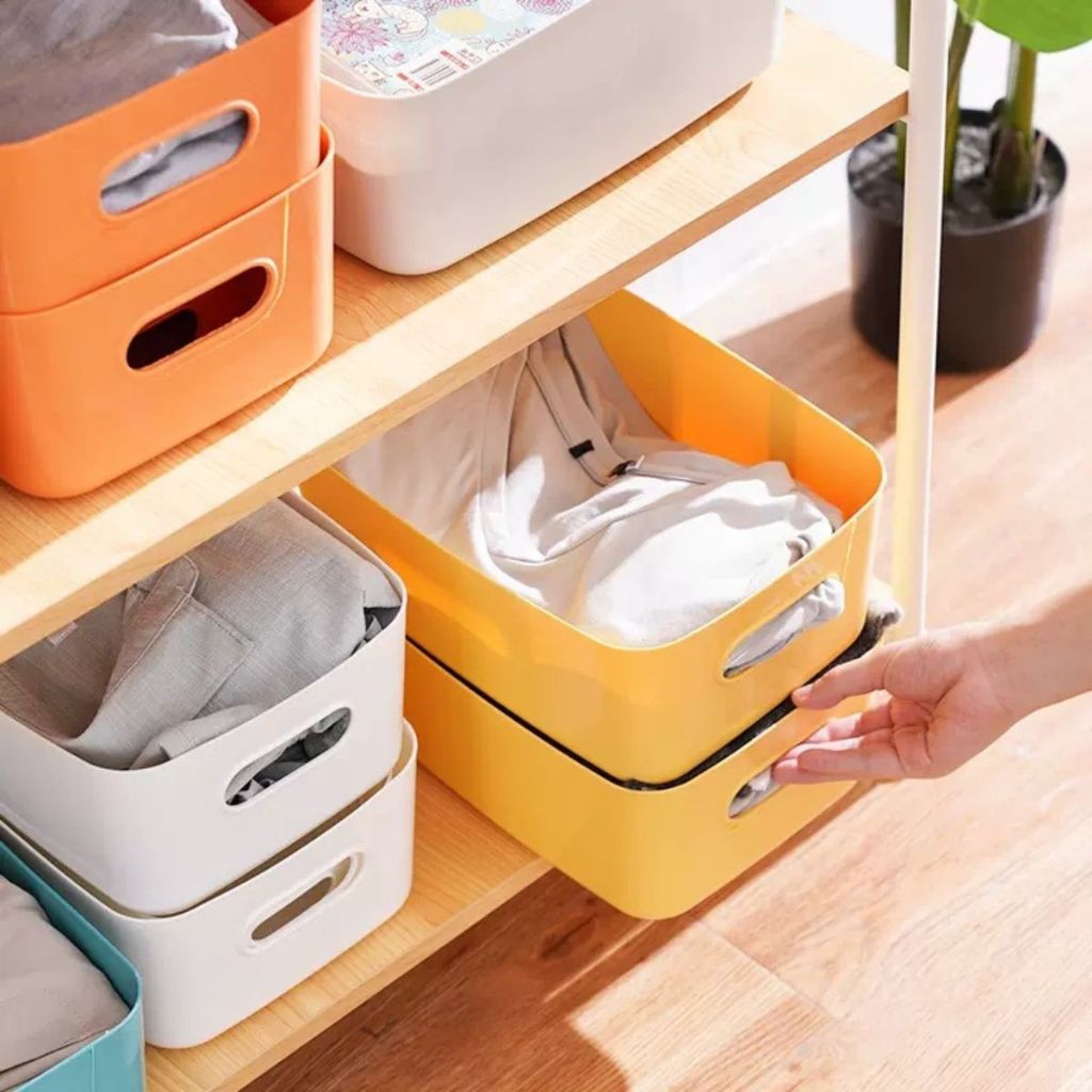 Kotak Penyimpanan Serbaguna | Storage Box | Container Makanan Keranjang Plastik Tempat Kosmetik Bumbu Snack Multifungsi