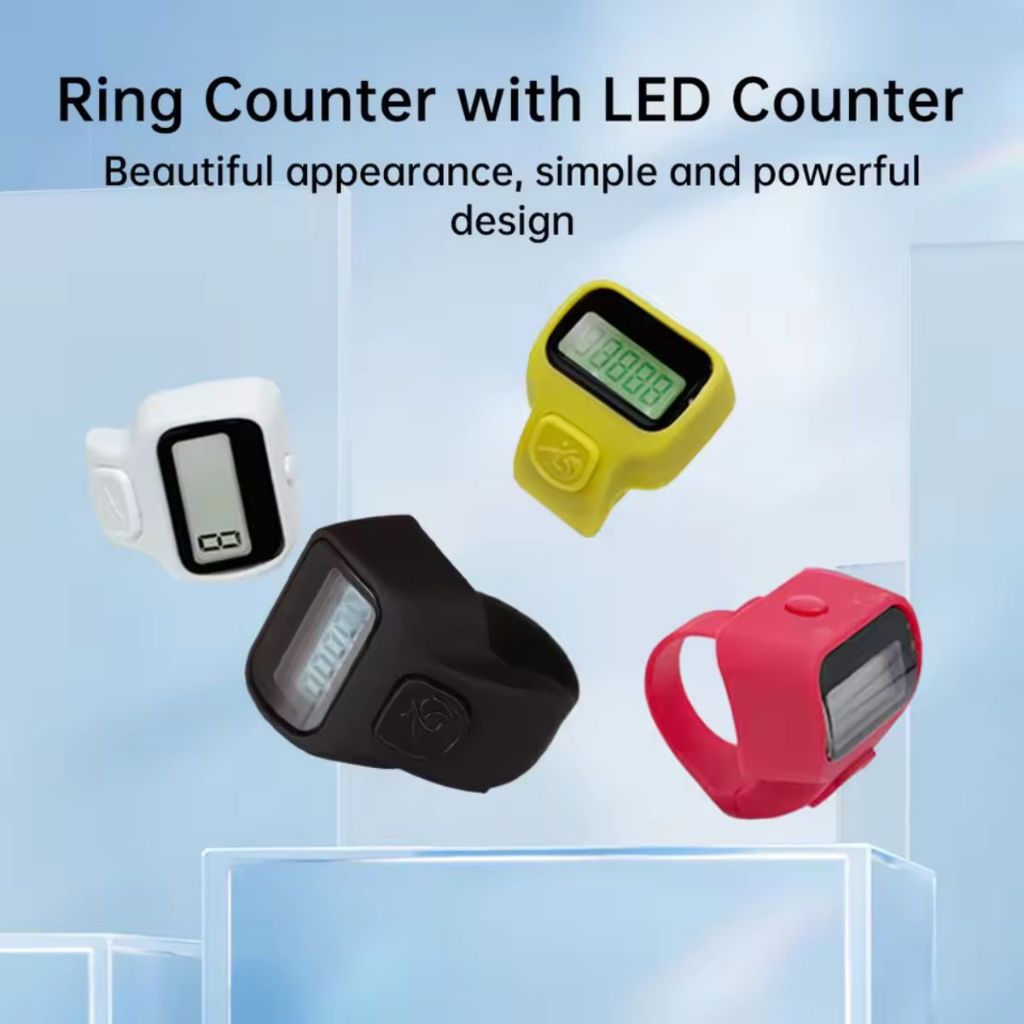 Cincin Tasbih Digital LED / Finger Counter Ring Mini / Penghitung Dzikir Portable Tally Modern Elegan