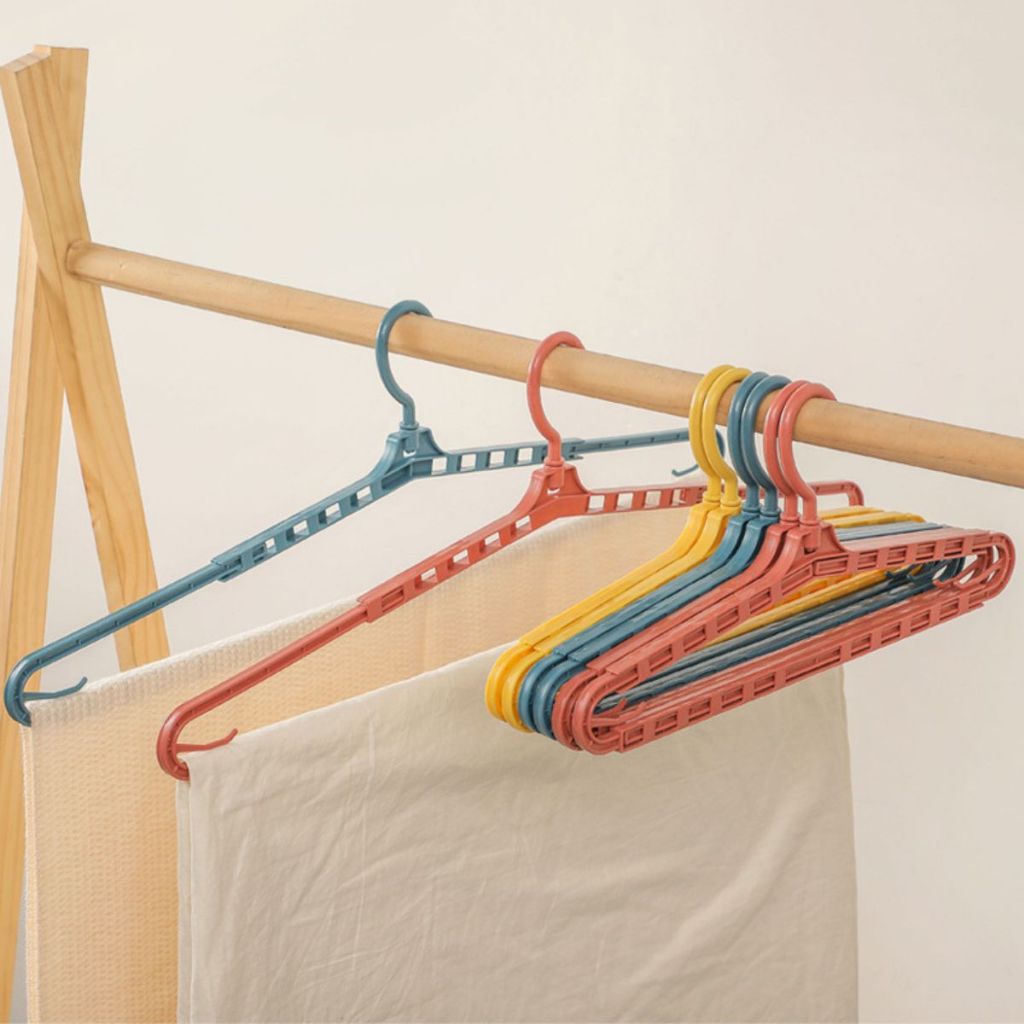 Gantungan Baju Tarik / Magic Hanger Plastik / Cantolan Gantung Jemuran Pakaian Celana Handuk Serbaguna