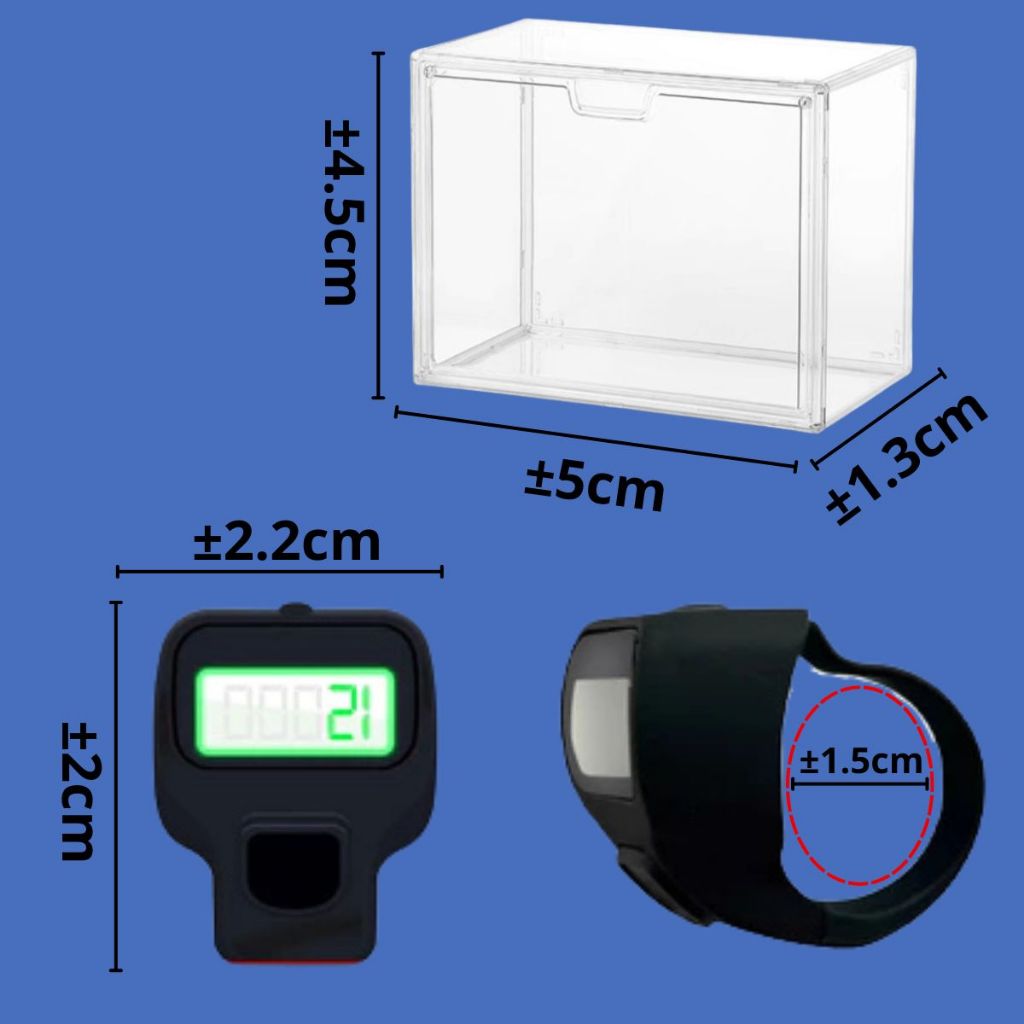 Cincin Tasbih Digital LED / Finger Counter Ring Mini / Penghitung Dzikir Portable Tally Modern Elegan
