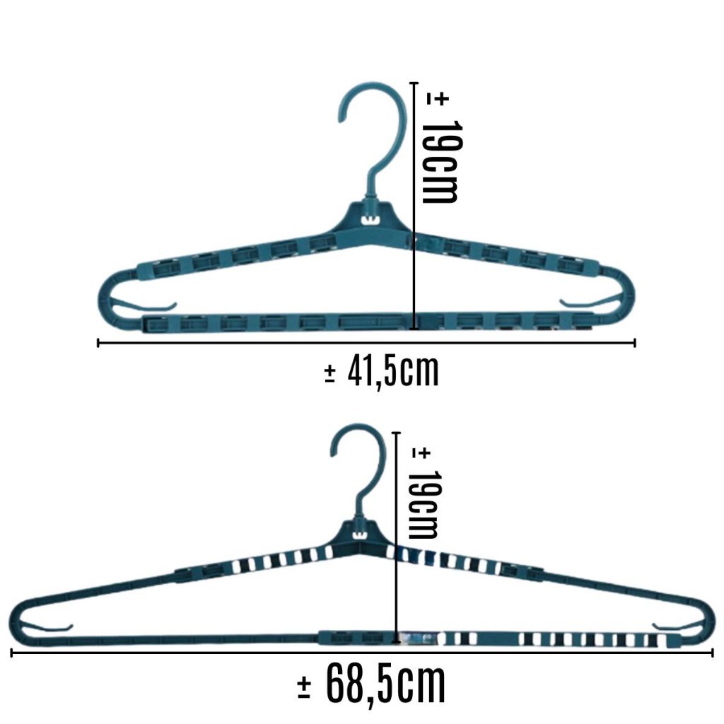 Gantungan Baju Tarik / Magic Hanger Plastik / Cantolan Gantung Jemuran Pakaian Celana Handuk Serbaguna