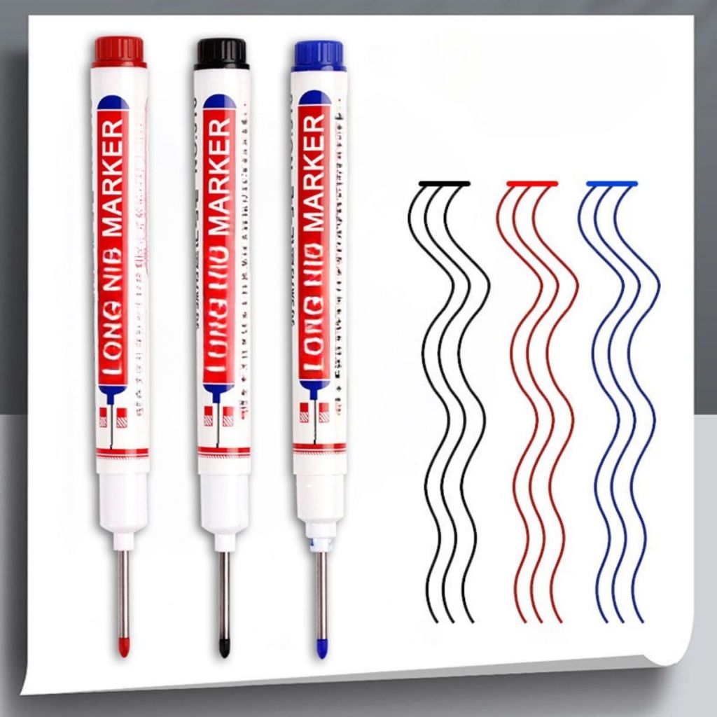 Spidol Tukang 2 Sisi 20mm / Long Nib Tip Marker / Pulpen Warna Bangunan Permanen Anti Air