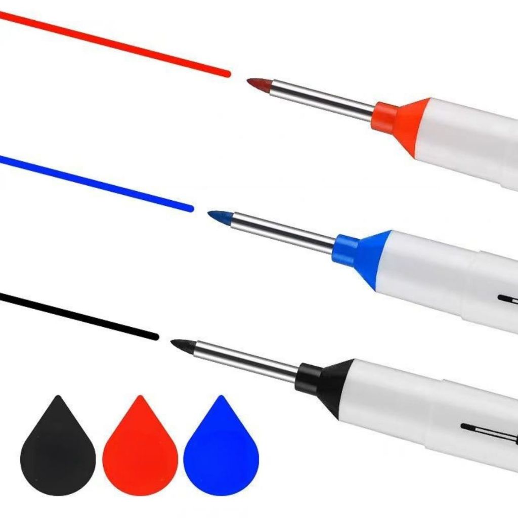Spidol Tukang 2 Sisi 20mm / Long Nib Tip Marker / Pulpen Warna Bangunan Permanen Anti Air