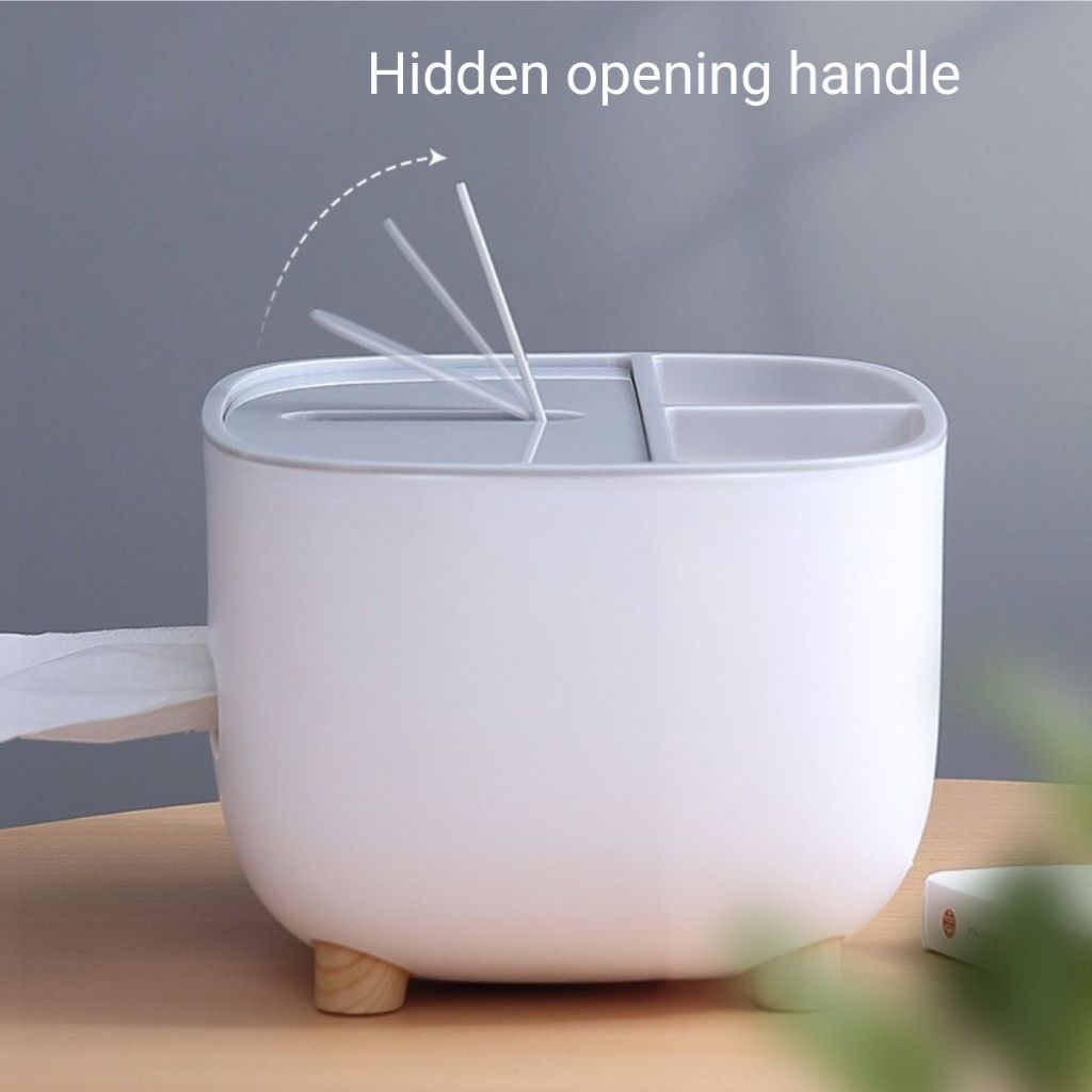 Tempat Tisu Phone Stand 3in1 / Storage Box Multifungsi / Kotak Tissue Aesthetic Holder Hp Remote Tv Kacamata Anti Slip Serbaguna