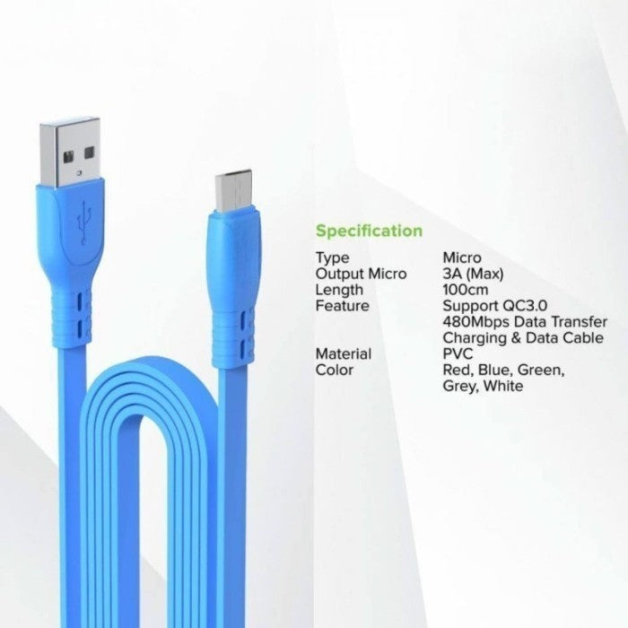 kabel Charger handphone Micro USB Quick Charge fast Charging Cable Casan Powerbank Berkualitas Murah
