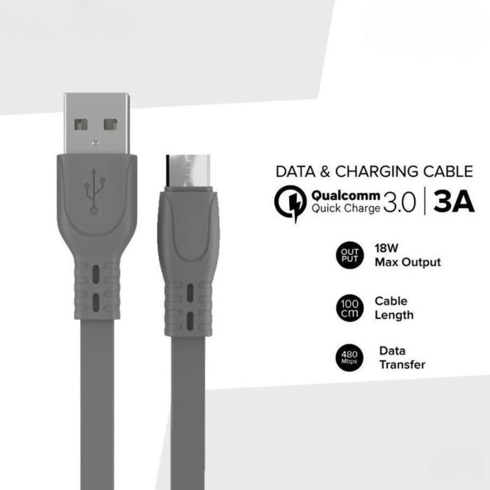 kabel Charger handphone Micro USB Quick Charge fast Charging Cable Casan Powerbank Berkualitas Murah