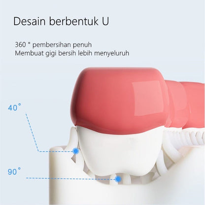 Sikat Gigi Anak Bentuk U Shape Bahan Silikon Usia 2-6 Tahun / Training Toothbrush Baby Silicone 360° / Sikat Gigi Bayi Balita Type Tooth Brush for Toddlers Bulu Halus Lembut