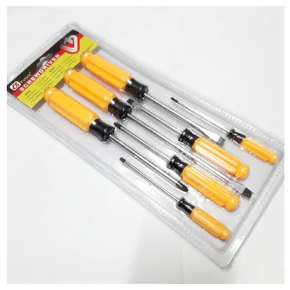 Obeng Set 7 Pcs Kepala Magnet Fatick Screwdriver Tools Multifungsi Batang Mata + - Bunga Min Plus