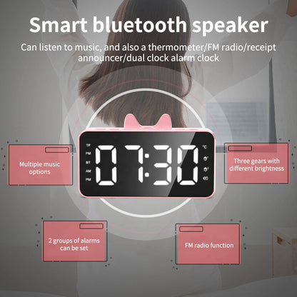 SPEAKER JAM BLUETOOTH Desktop Alarm Q9 LED Digital Clock Display Smart Weaker Portable Wireless