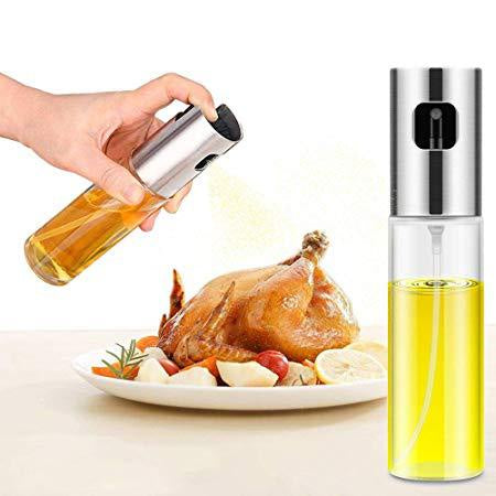 Botol Spray Minyak Kaca 100ml / Bottle Kecap Asin Dapur Semprot 100 ml / Olive Oil Sprayer Mist Stainless Steel Air Fryer BBQ / Wadah Tempat Minyak Goreng Wijen Parfum