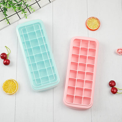 Cetakan Es Batu Cokelat Jelly Silicone 24 & 36 Sekat Ice Cube Tray Mold Dengan Penutup Food Grade Anti Pecah Alat Cetak Coklat Kotak Silikon