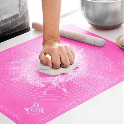 Alas Adonan Kue Silikon 40x50Cm Anti Lengket Baking Mat Tatakan Giling Roti Donut Pizza Silicone