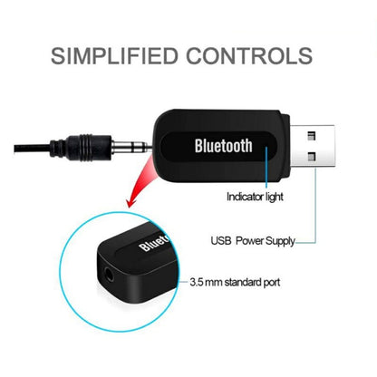 Bluetooth Audio Receiver CK-02 / usb wireless speaker musik HP 3.5mm reciever adapter kabel aux Perangkat