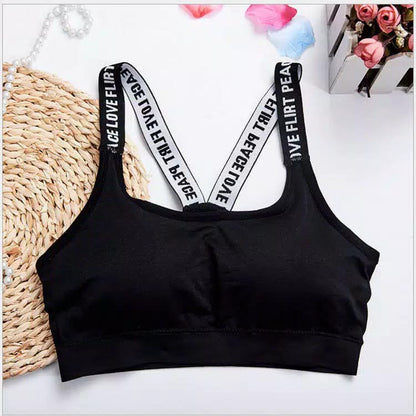 Sport Bra Kemben Push Up Import Busa Tanpa Kawat Pakaian Dalam Wanita Bralette Bra Cup Gym Fitness