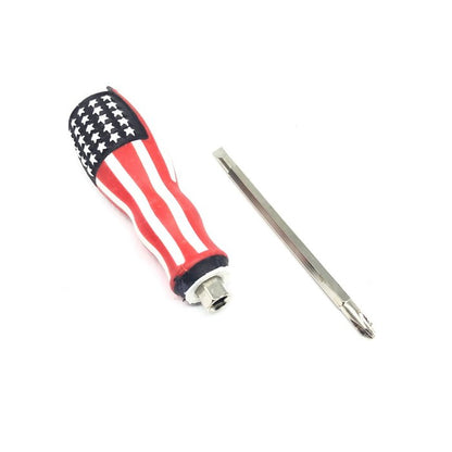 OBENG amerika Bolak Balik AMERIKA Min Plus 2in1 Screwdriver - + USA Mata Gagang karet Magnet Minus 5 inch 5"