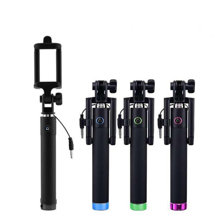 Tongsis Bluetooth Locust Mini Selfie Stick for iOS Android Monopod Kabel Remote Shutter Phone Holder