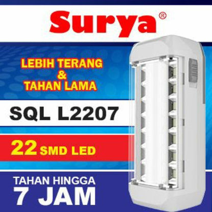 Lampu Emergency Surya SQL L2207 SMD 22 LED Rechargeable Lentera Senter Light Lamp Darurat Cas ulang