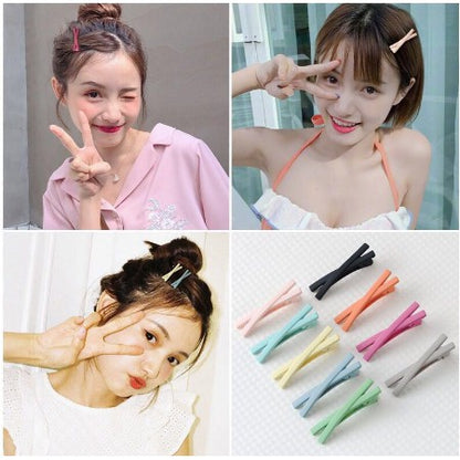 Jepit Rambut Korea Model Silang / Jepitan Poni X Matte Warna Warni / Hair Pin Cross Aksesoris Fashion Wanita Anak Clip Pita