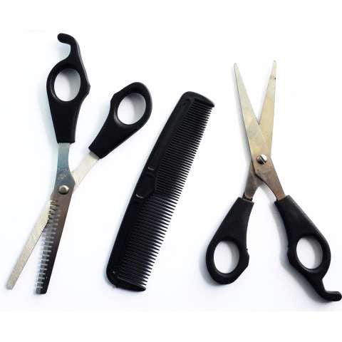 Gunting Rambut Set 3 Pcs / Peralatan Styling Hair 3 in 1 Alat Potong Rambut Gunting Sisir Sasak