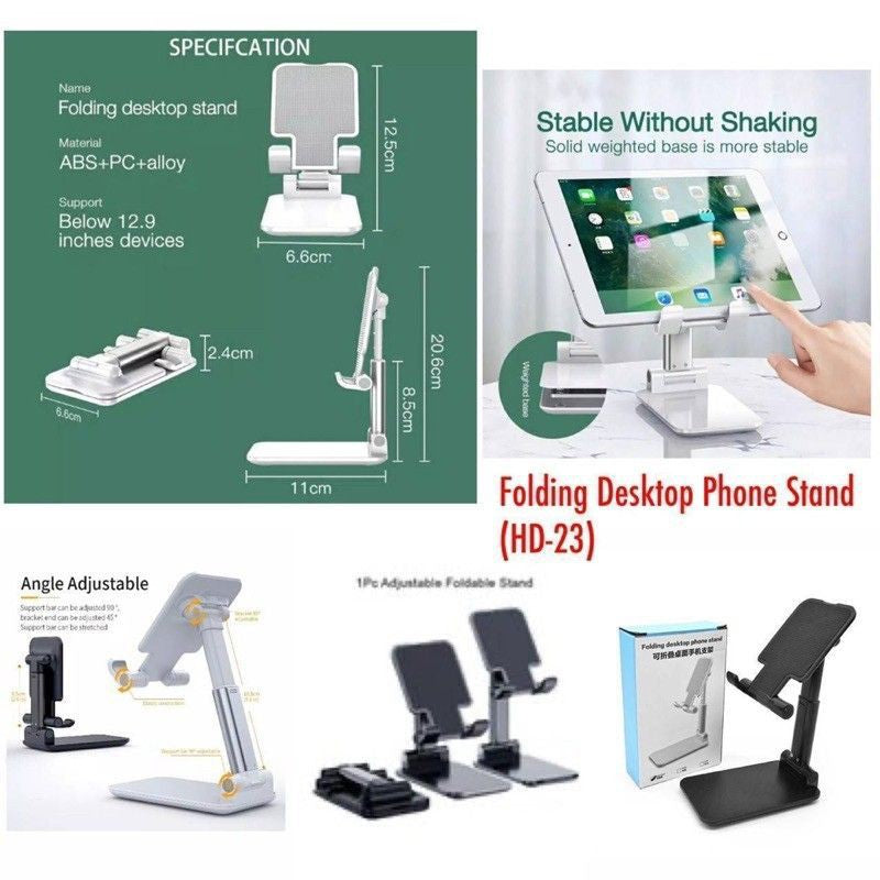 Folding Desktop HD-23 Phone Stand Holder Lipat Liftable Foldable HD23 Universal HP di Meja Support L305