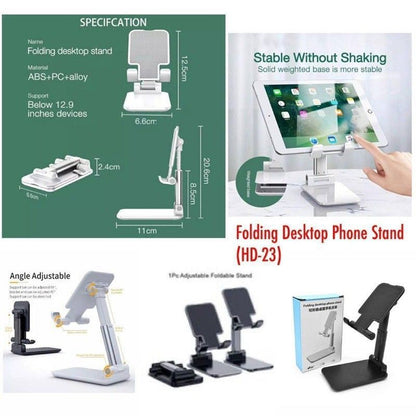 Folding Desktop HD-23 Phone Stand Holder Lipat Liftable Foldable HD23 Universal HP di Meja Support L305