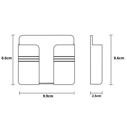 Holder Tempel Dinding Tempat Charger Hp Remote TV AC Rak Gantung Docking Cas Handphone Multifungsi