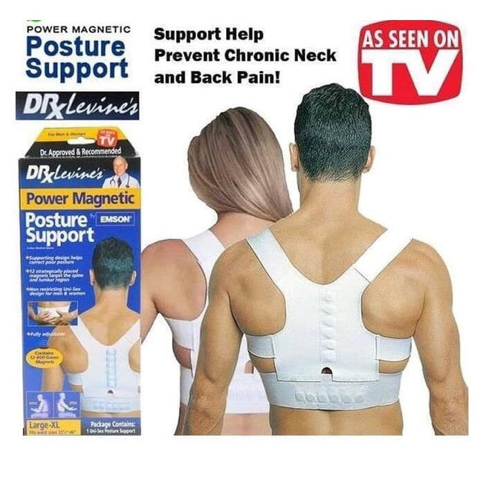 Posture Support Sport Power Magnetic Penegak punggung Rompi Alat Penyangga Tulang Belakang Bongkok