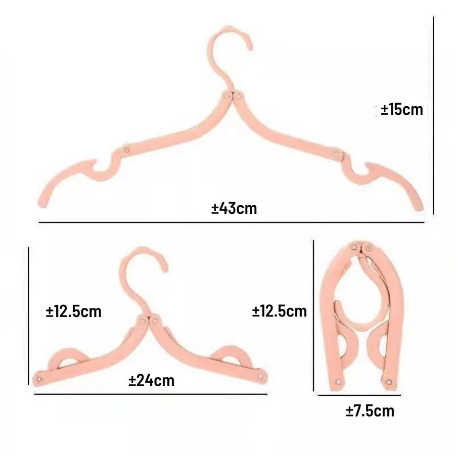 Hanger Lipat Gantungan Baju / Cantelan Jemuran Pakaian Baju Syal Hijab / Foldable Hangers For Travel Portable Serbaguna Travelling