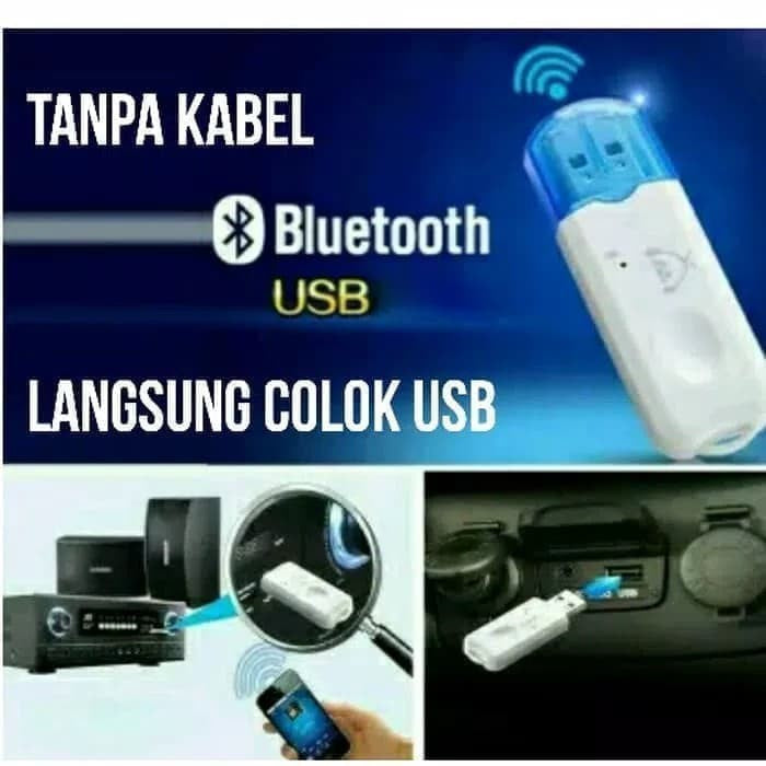 USB Bluetooth Audio Receiver With Mic / Dongle Wireless HP Ke Speaker Aktif Music Non Kabel