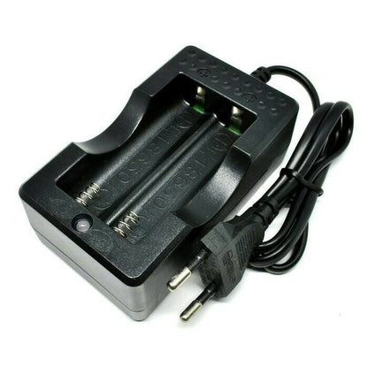 Charger Desktop Baterai 18650 2 Slot Kabel / Casan Batre 18650 / Alat Cas Battery