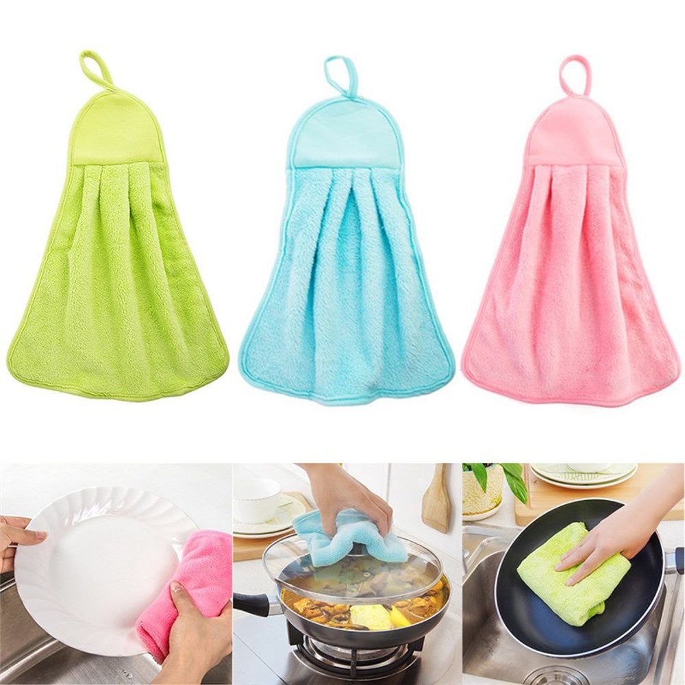 Kain Lap Tangan Microfiber Motif Dan Polos / Hand Towel Handuk Gantung Wastafel Dapur / Serbet Pengering Tangan Basah Serap Air Serbaguna