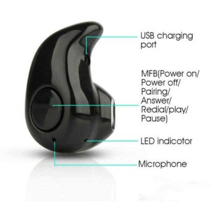 Headset Bluetooth Mini S530 Handsfree Wireless Model Keong With Mic Bisa Telepon Suara Jernih Earbud