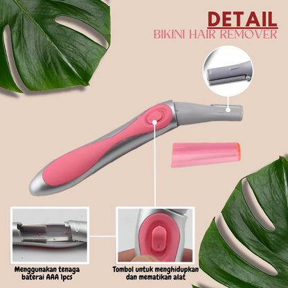 Bikini Hair Remover And Trimmer - Pencukur Rambut Bulu Kemaluan Alat Cukur Khusus Wanita / Cukuran Elektrik Penghilang Bulu Hidung , Alis , Kumis , Ketiak , Wajah Serbaguna Multifungsi