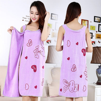 Baju Handuk Mandi Karakter Wearable Towel Kimono Renang Multifungsi / Bath Towel