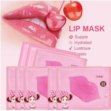 MASKER BIBIR COLLAGEN Pelembab Mulut Kering Pecah Lip Mask Moisturizing Moist Halus Lembut Pink