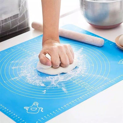 Alas Adonan Kue Silikon 40x50Cm Anti Lengket Baking Mat Tatakan Giling Roti Donut Pizza Silicone