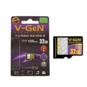 Micro SD VGEN 32GB Class 10 100mb/s Turbo Series Memory Card MMC Microsd Kartu memori 32 Gb Original