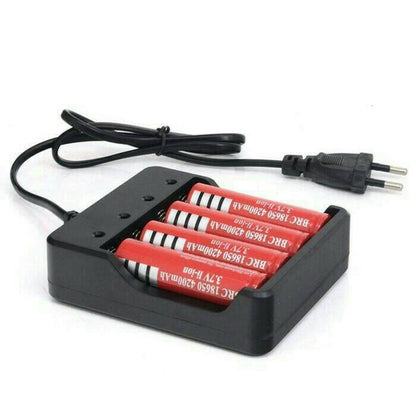 Desktop Charger Universal 4 Slot Kabel baterai Senter Powerbank 18650 Charger Batre Rokok Elektrik