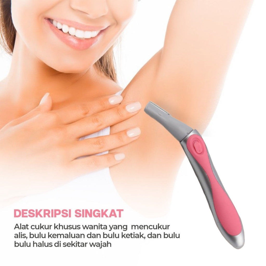 Bikini Hair Remover And Trimmer - Pencukur Rambut Bulu Kemaluan Alat Cukur Khusus Wanita / Cukuran Elektrik Penghilang Bulu Hidung , Alis , Kumis , Ketiak , Wajah Serbaguna Multifungsi