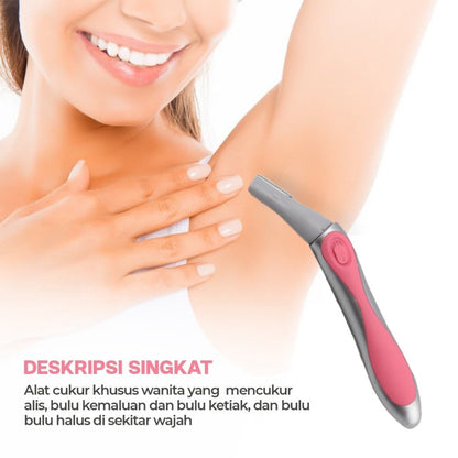 Bikini Hair Remover And Trimmer - Pencukur Rambut Bulu Kemaluan Alat Cukur Khusus Wanita / Cukuran Elektrik Penghilang Bulu Hidung , Alis , Kumis , Ketiak , Wajah Serbaguna Multifungsi