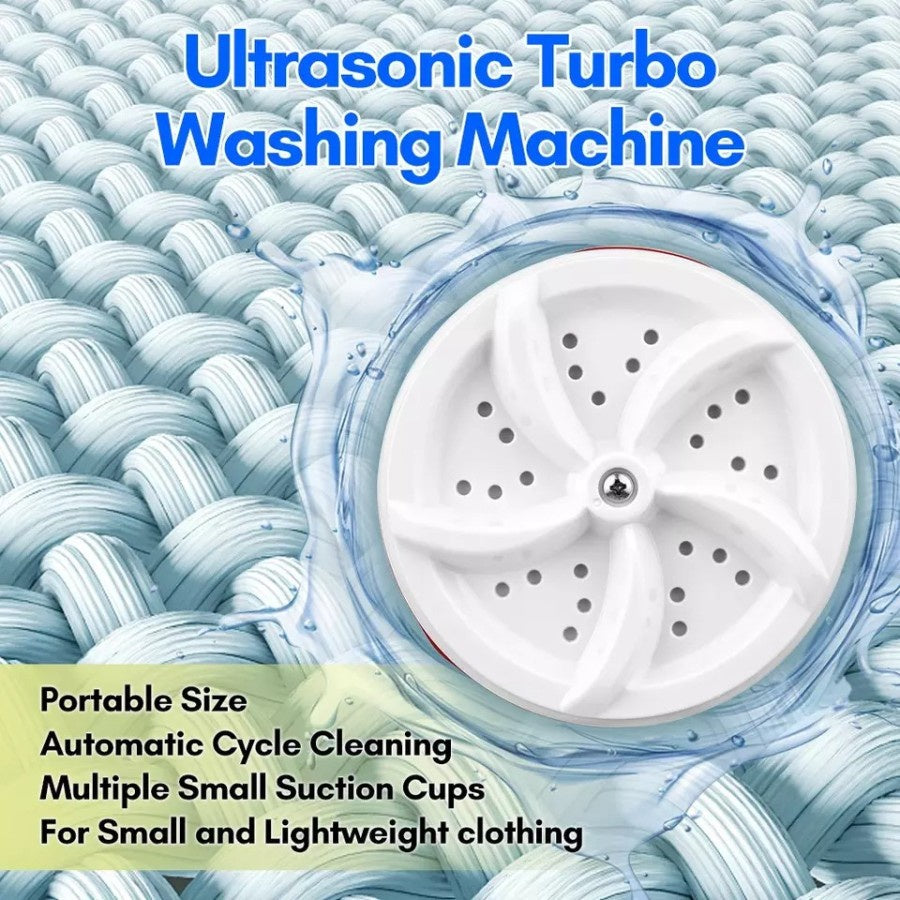 Mesin Cuci Mini Portable USB Ultrasonic / Mesin Putar Pencuci Pembersih Pakaian Dalam Kaos Kaki Handuk Piring / Turbine Washer Untuk Travelling