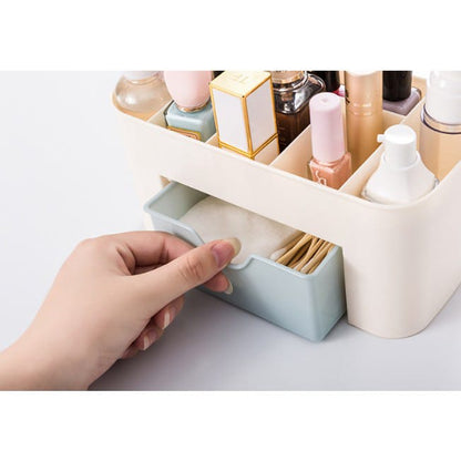 Rak Kosmetik Laci Makeup / Kotak Tempat Penyimpanan Storage Box Organizer Serbaguna Remote TV AC Brush Make Up Lipstik Aksesoris /  Plastik Wadah Perhiasan Kutek Parfum Gunting Makeup Sekat