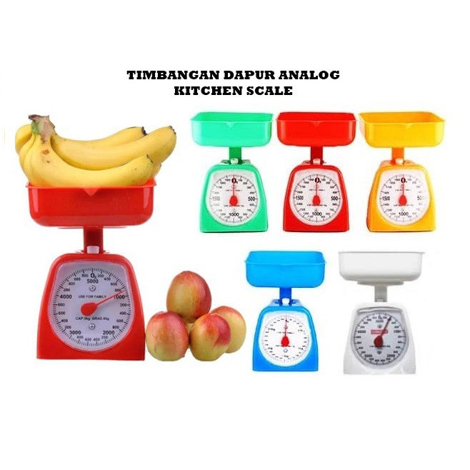 Timbangan Dapur Analog 5kg Timbangan Kue Manual Kitchen Scale Grad 40G